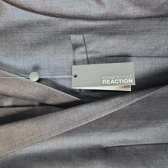 NWT Kenneth Cole Reaction Grey Slim Suit Coat Size 44R‎ - Picture 4 of 11